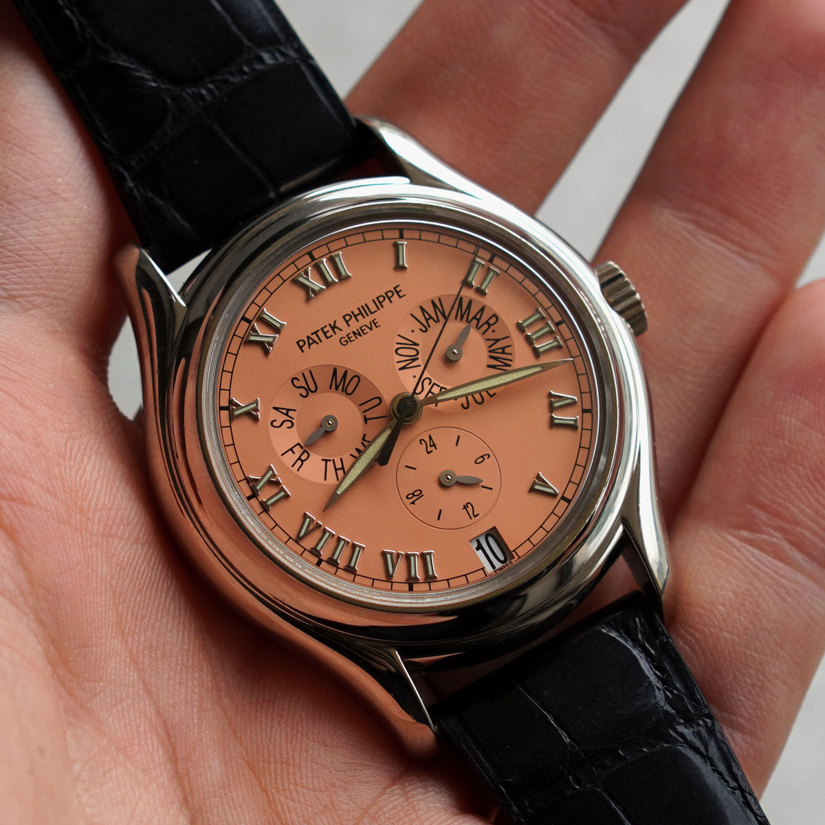 Patek Philippe Annual Calendar Salmon Dial, Ref. 5035G, White Gold