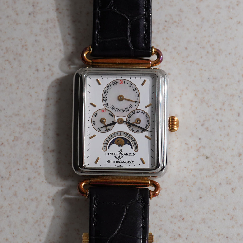 Ulysse Nardin Michelangelo Triple Calendar Moonphase, Ref. 164-44, Steel and Gold