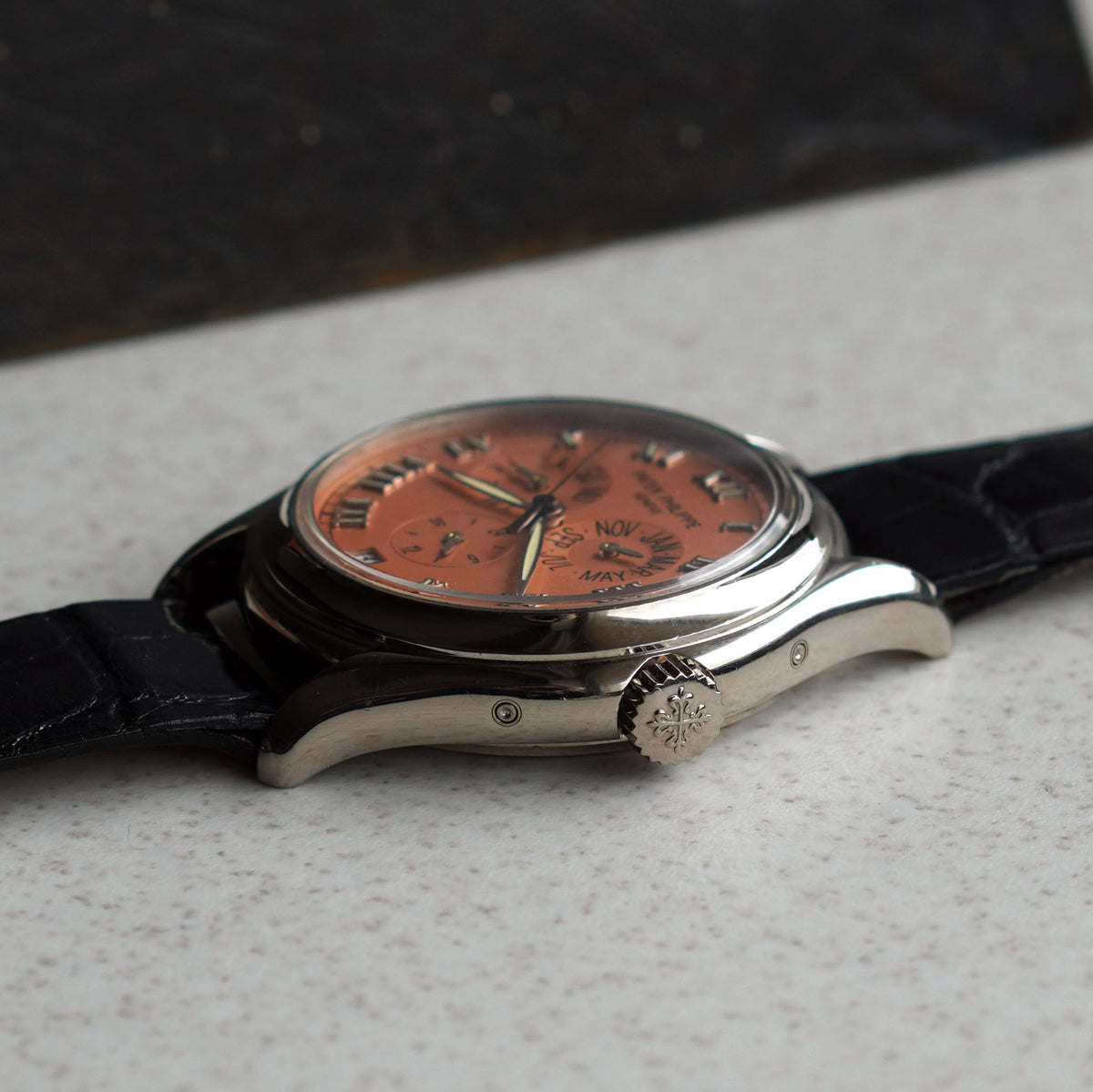 Patek Philippe Annual Calendar Salmon Dial, Ref. 5035G, White Gold