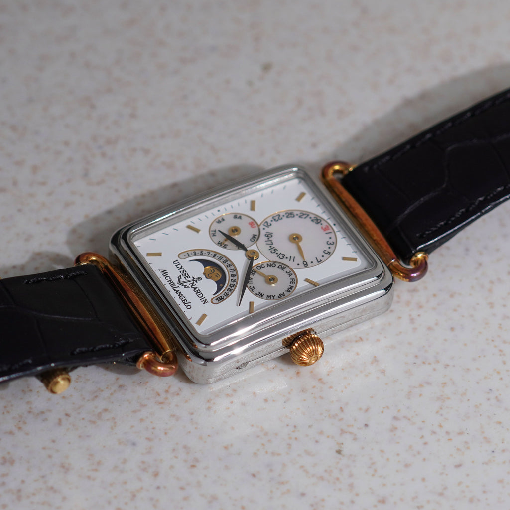 Ulysse Nardin Michelangelo Triple Calendar Moonphase, Ref. 164-44, Steel and Gold