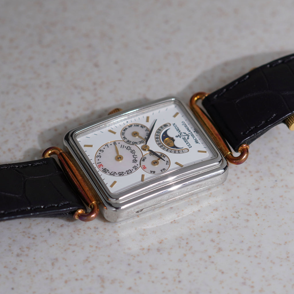 Ulysse Nardin Michelangelo Triple Calendar Moonphase, Ref. 164-44, Steel and Gold