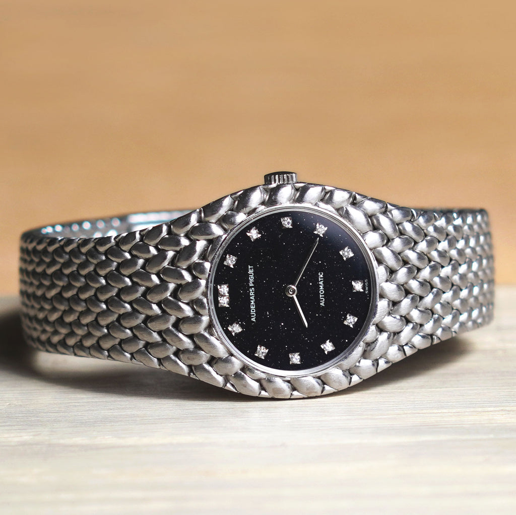 Audemars Piguet Cobra, Aventurine Dial with Diamond Hour Markers, White Gold