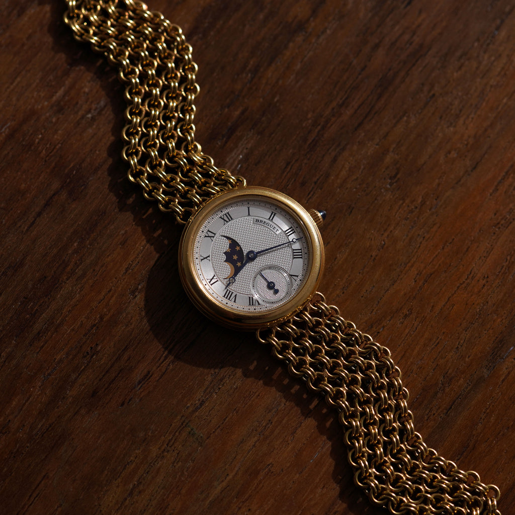 Breguet Ladies Moonphase, Chainmail bracelet, Ref. 8210, Yellow Gold