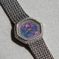 Audemars Piguet Hexagonal Bracelet Watch with Opal and Diamonds Dial, White Gold