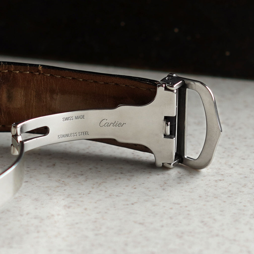 Cartier Rare Tank Basculante Mecanique Display Back, Ref. 2390, Steel