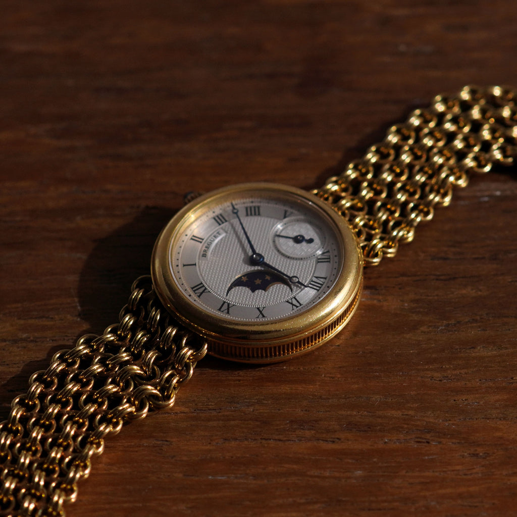 Breguet Ladies Moonphase, Chainmail bracelet, Ref. 8210, Yellow Gold