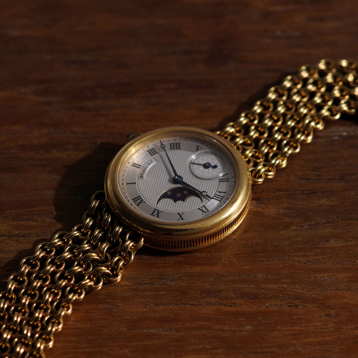 Breguet Ladies Moonphase, Chainmail bracelet, Ref. 8210, Yellow Gold