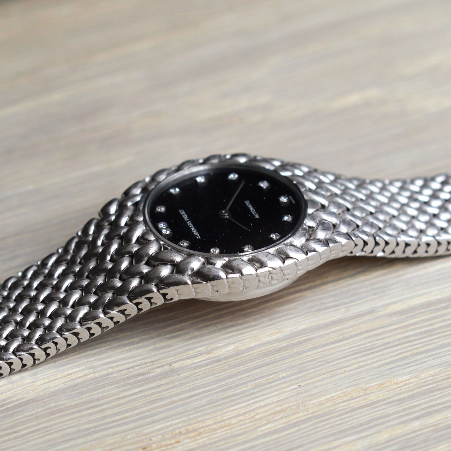 Audemars Piguet Cobra, Aventurine Dial with Diamond Hour Markers, White Gold