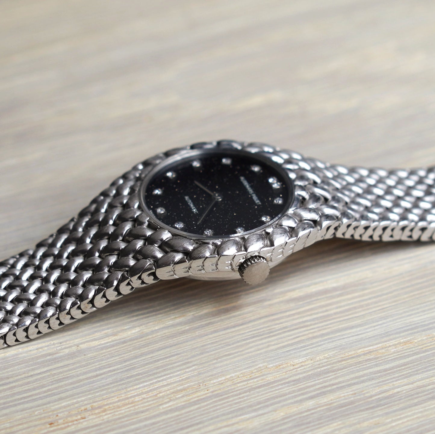 Audemars Piguet Cobra, Aventurine Dial with Diamond Hour Markers, White Gold