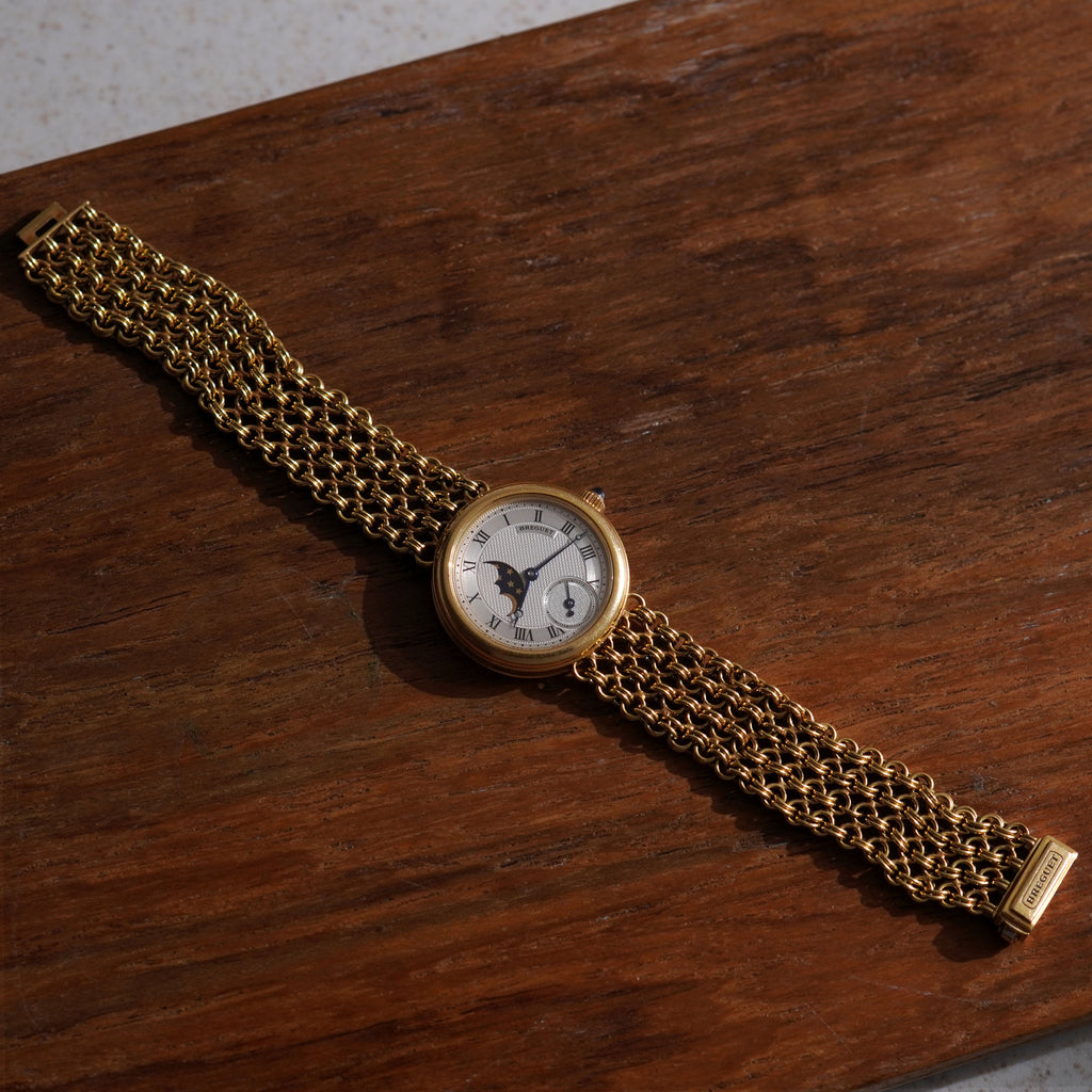 Breguet Ladies Moonphase, Chainmail bracelet, Ref. 8210, Yellow Gold
