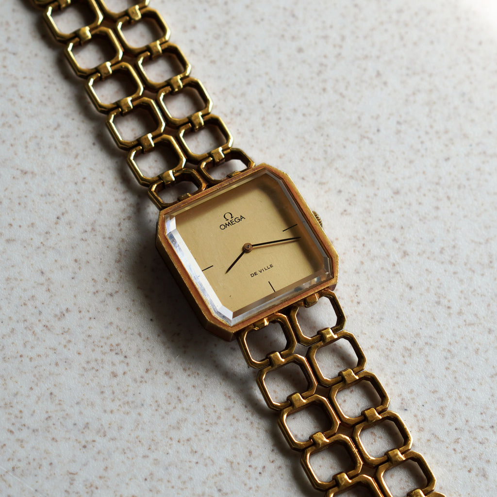 Rare Omega De Ville Bracelet Watch,  Ref. 8273, Yellow Gold