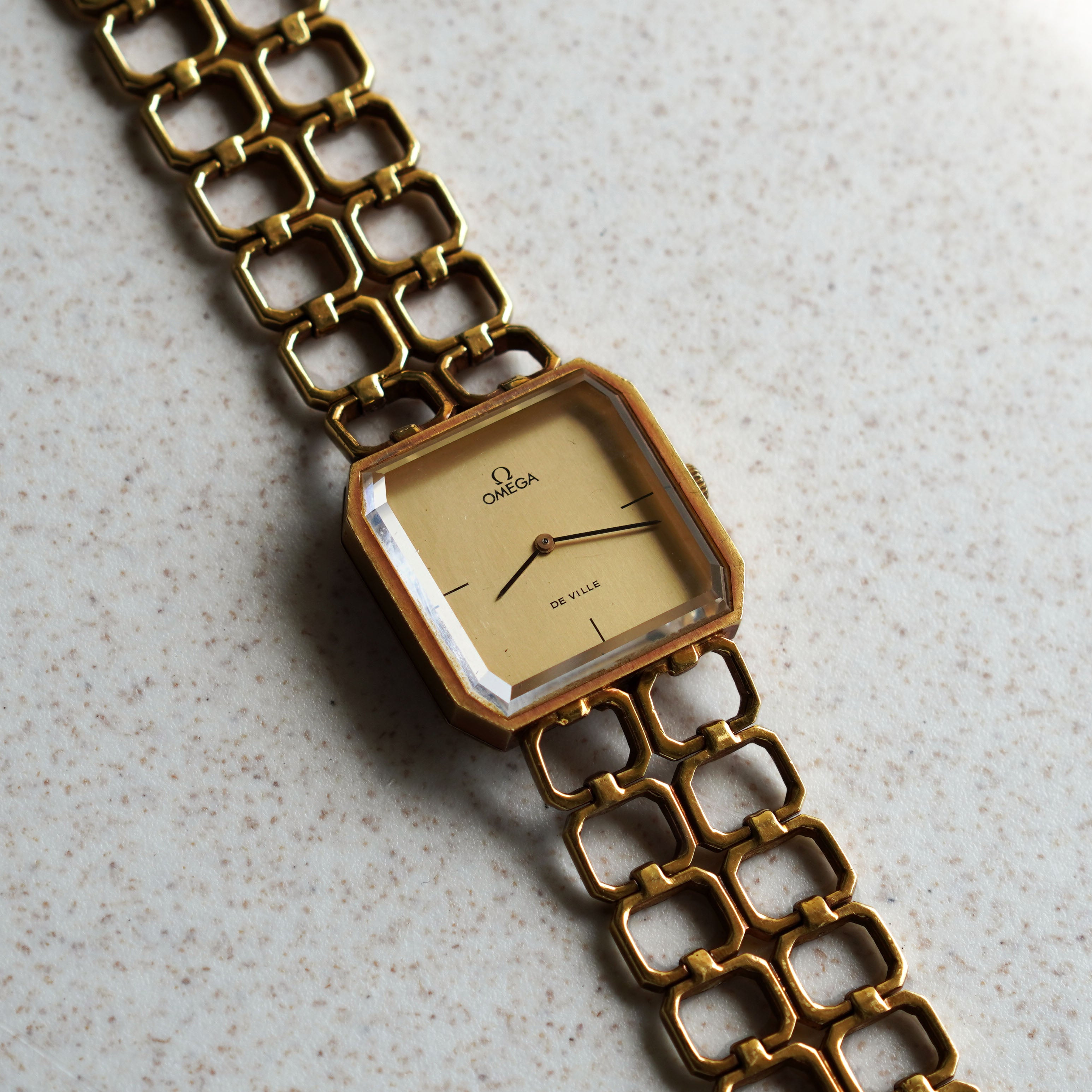 Rare Omega De Ville Bracelet Watch,  Ref. 8273, Yellow Gold