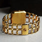 Rare Omega De Ville Bracelet Watch, Yellow Gold