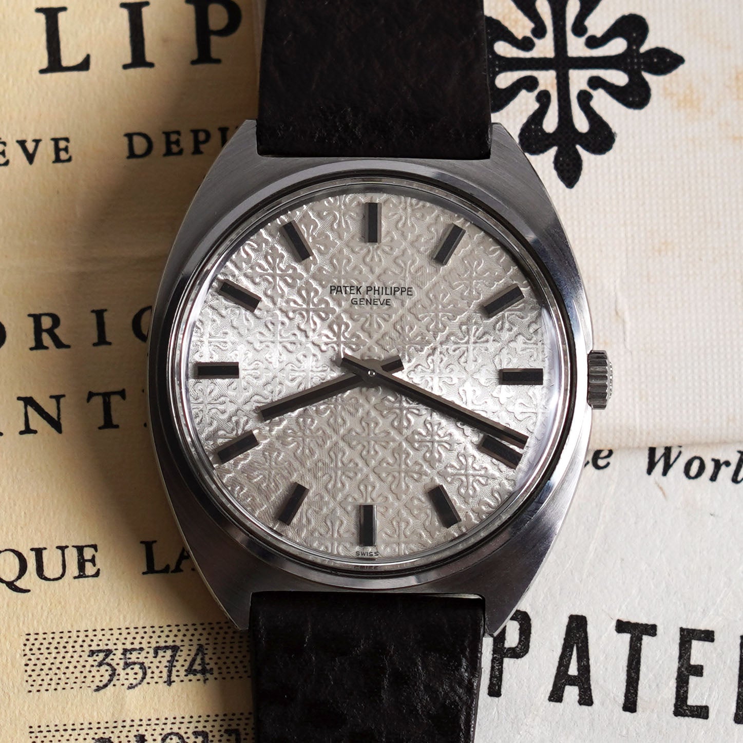 Patek Philippe Calatrava, "Calatrava cross" dial, Ref. 3574, Steel