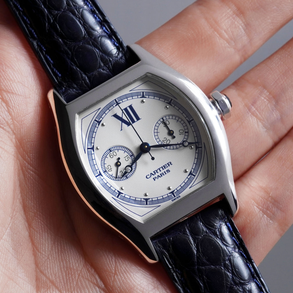 Cartier CPCP Tortue Monopoussoir, Ref. 2396, White Gold
