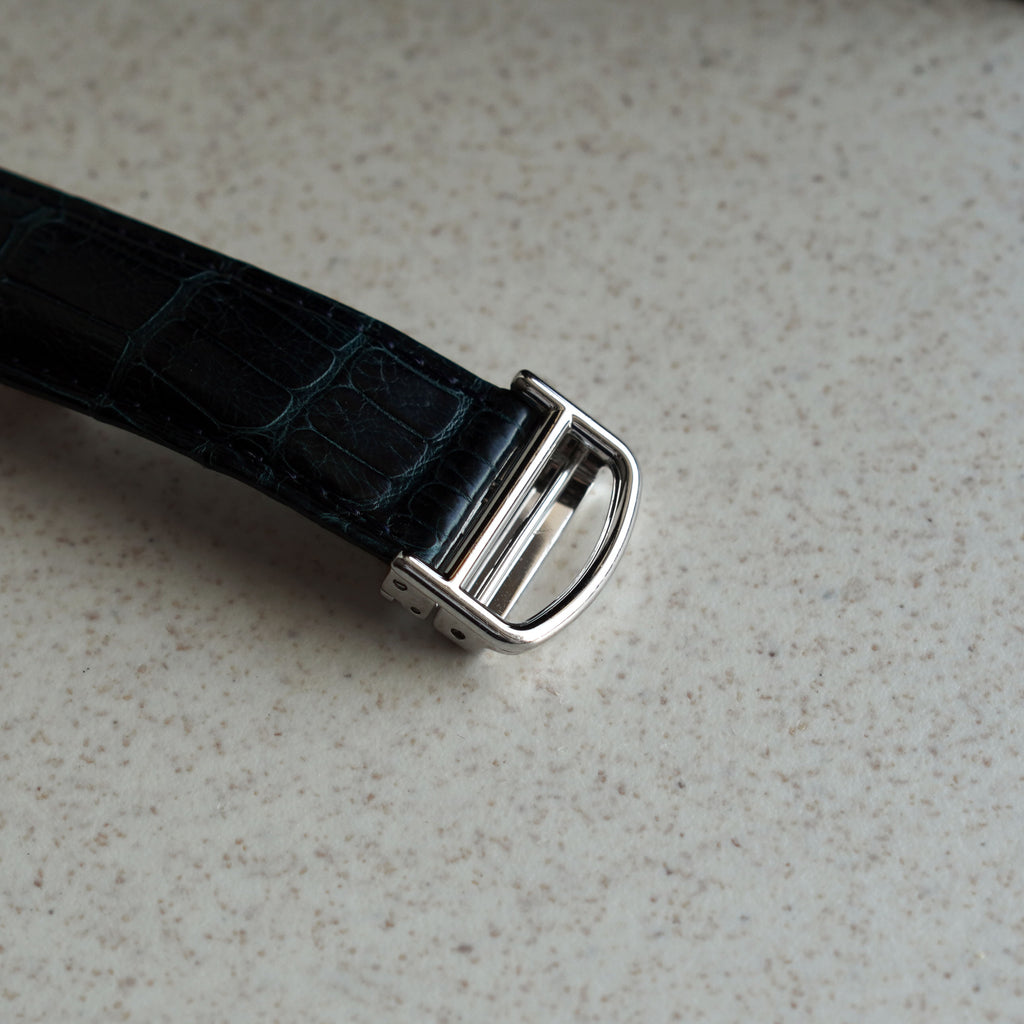Cartier Tank Française with Date, Diamond Bezel, New Old Stock, White Gold