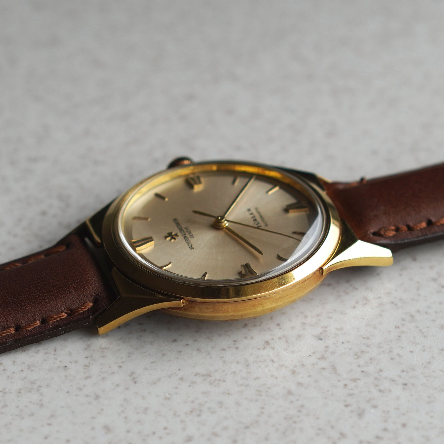 Vacheron Constantin 1960s Automatic, Fancy lugs, Double-signed TÜRLER, Yellow Gold