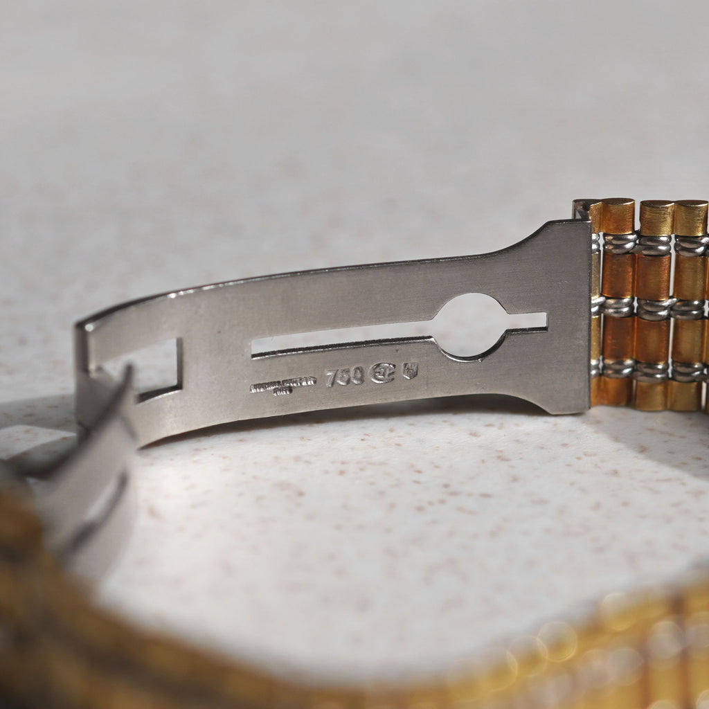 Audemars Piguet Two-tone Bamboo, Diamond Horizontal Bars Dial, Yellow and White Gold