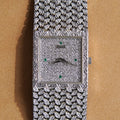 Piaget Ref. 9131 D2, Pavé Diamond Dial with Emeralds, White Gold