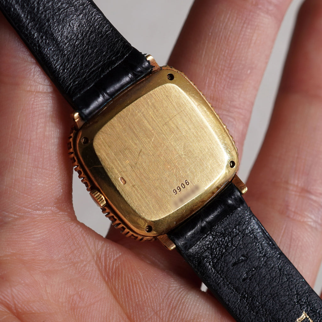 Piaget Ref. 9906, Malachite and Diamond Dial, Diamond Bezel, Yellow Gold