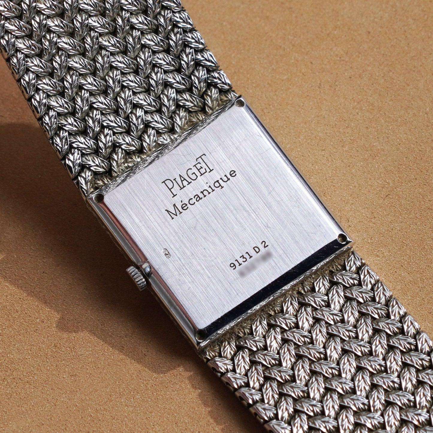 Piaget 9131 D2, Pavé Diamond Dial with Emeralds, White Gold