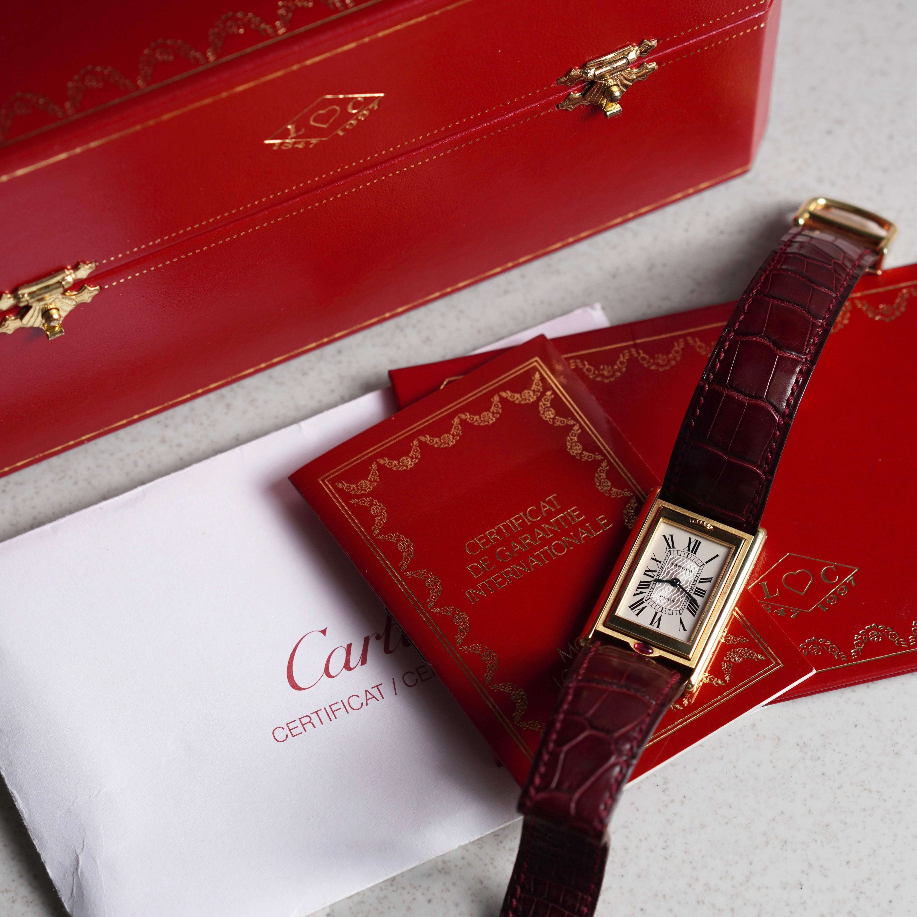Cartier Tank Basculante 150th Anniversary 'I Love Cartier' Limited Edition, Ref. W1523556, Yellow Gold