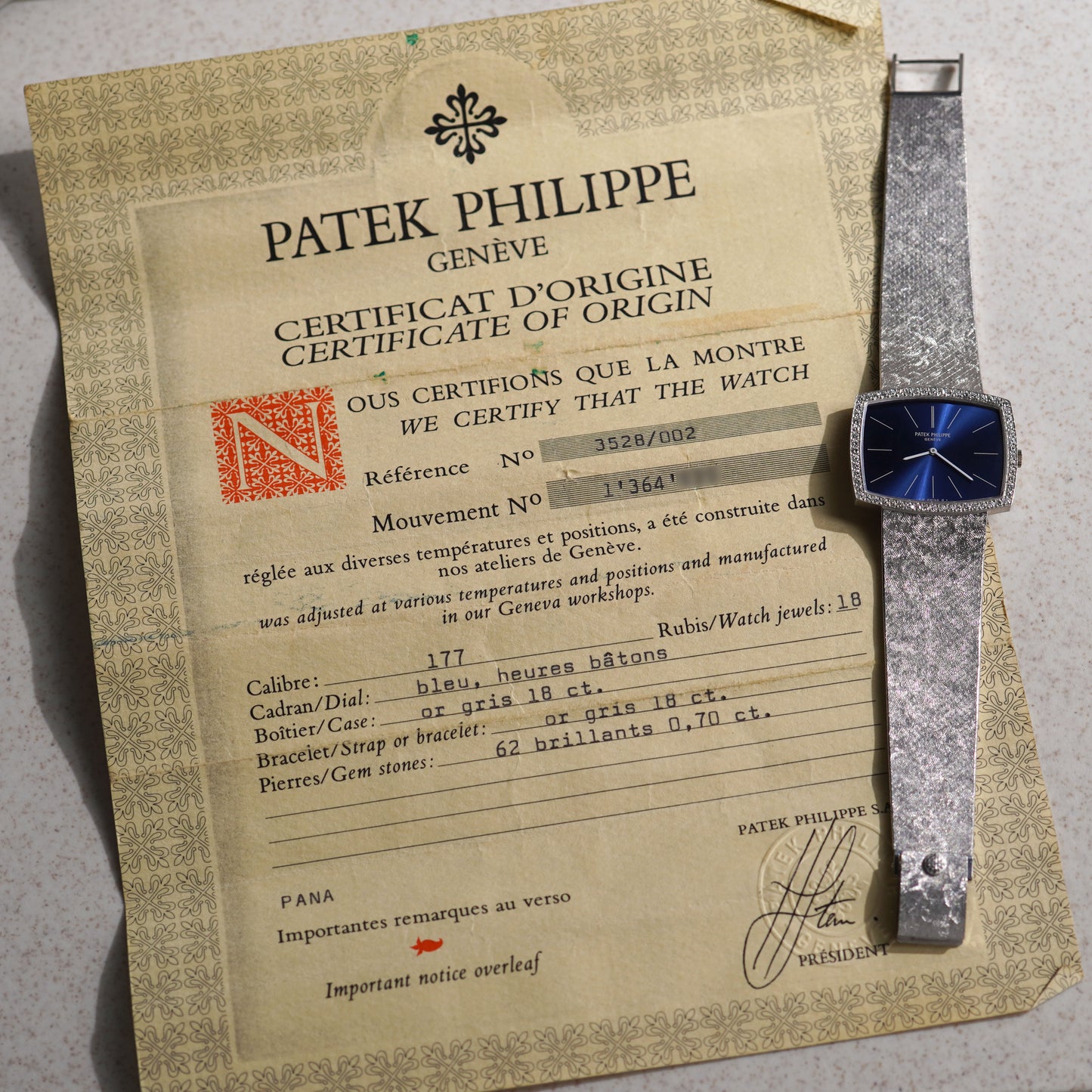 Patek Philippe Gondolo, Ref. 3528/2, White Gold and Diamond-set