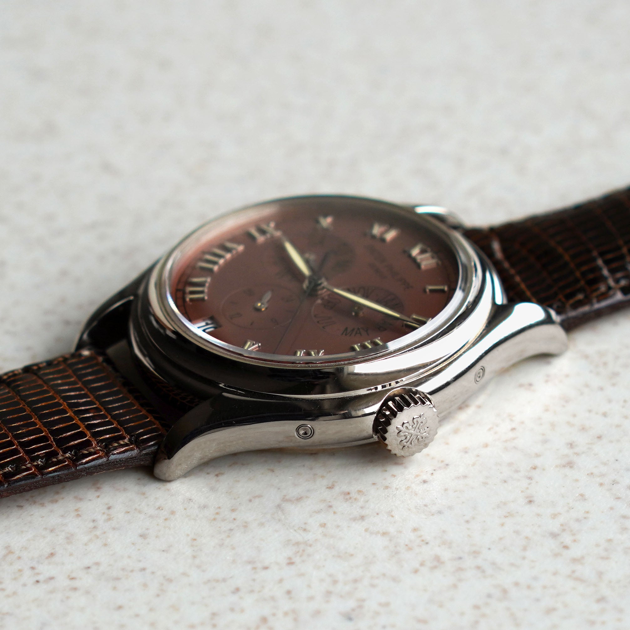 Patek Philippe Annual Calendar, Tropical Salmon Dial, Ref. 5035, White Gold