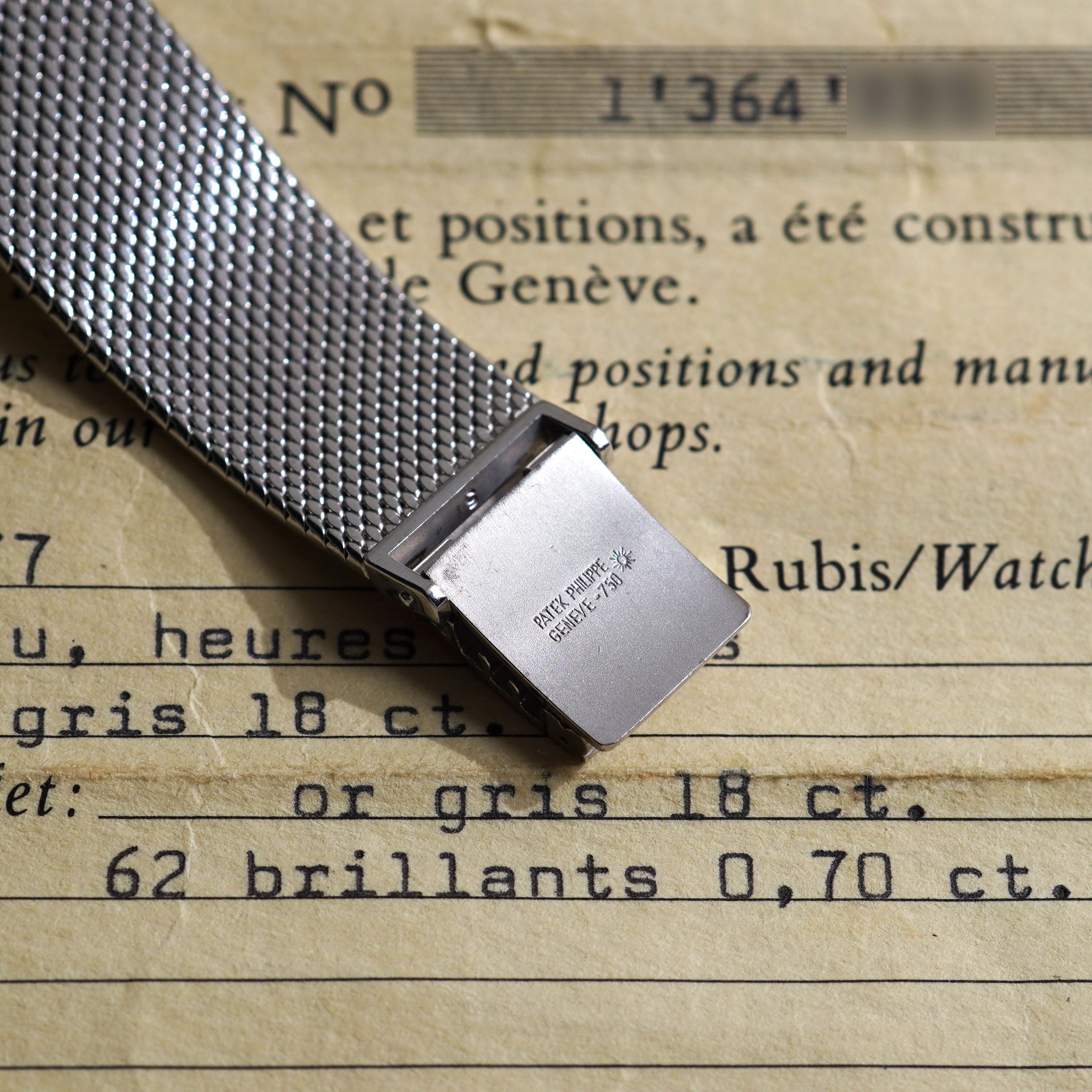 Patek Philippe Gondolo, Factory diamond bezel, Ref. 3528/2, White Gold