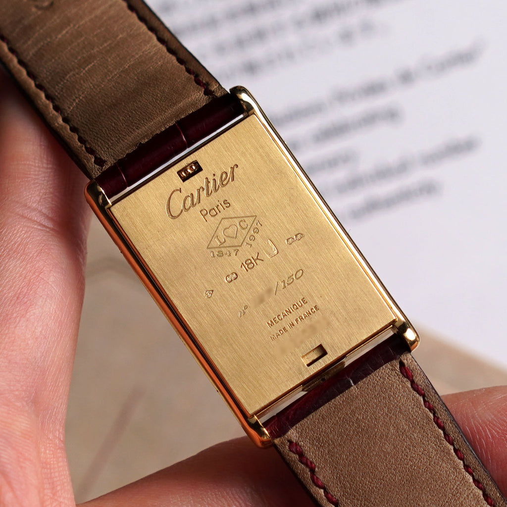 Cartier Tank Basculante 150th Anniversary 'I Love Cartier' Limited Edition, Ref. W1523556, Yellow Gold