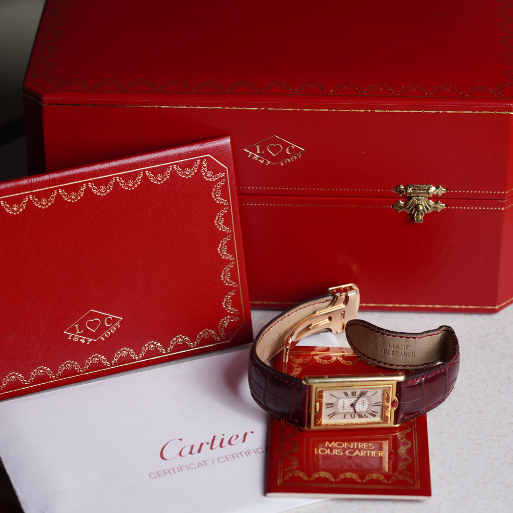 Cartier Tank Basculante 150th Anniversary 'I Love Cartier' Limited Edition, Ref. W1523556, Yellow Gold