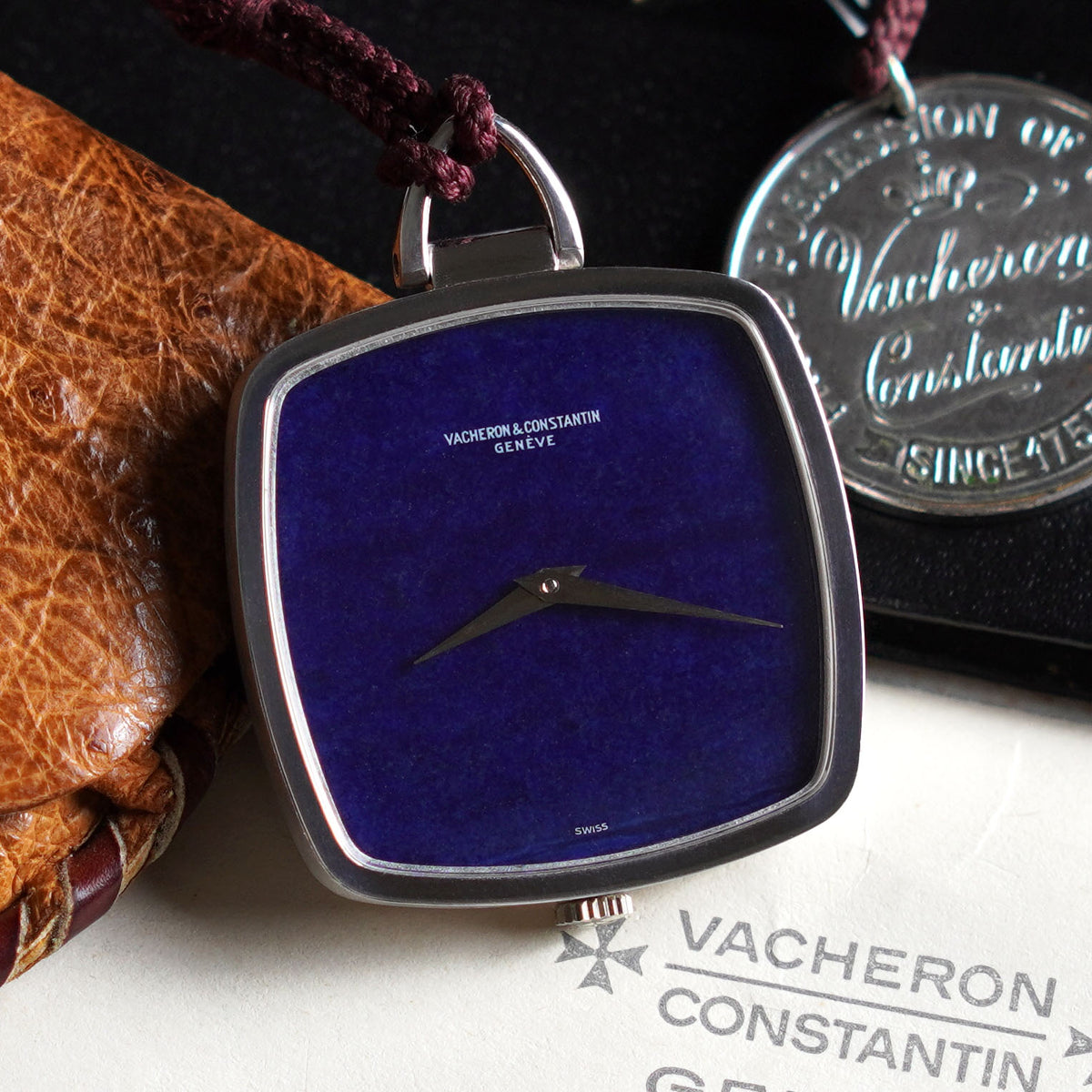 Vacheron Constantin Fob Watch, Lapis Lazuli dial, Ref. 1270, White Gold