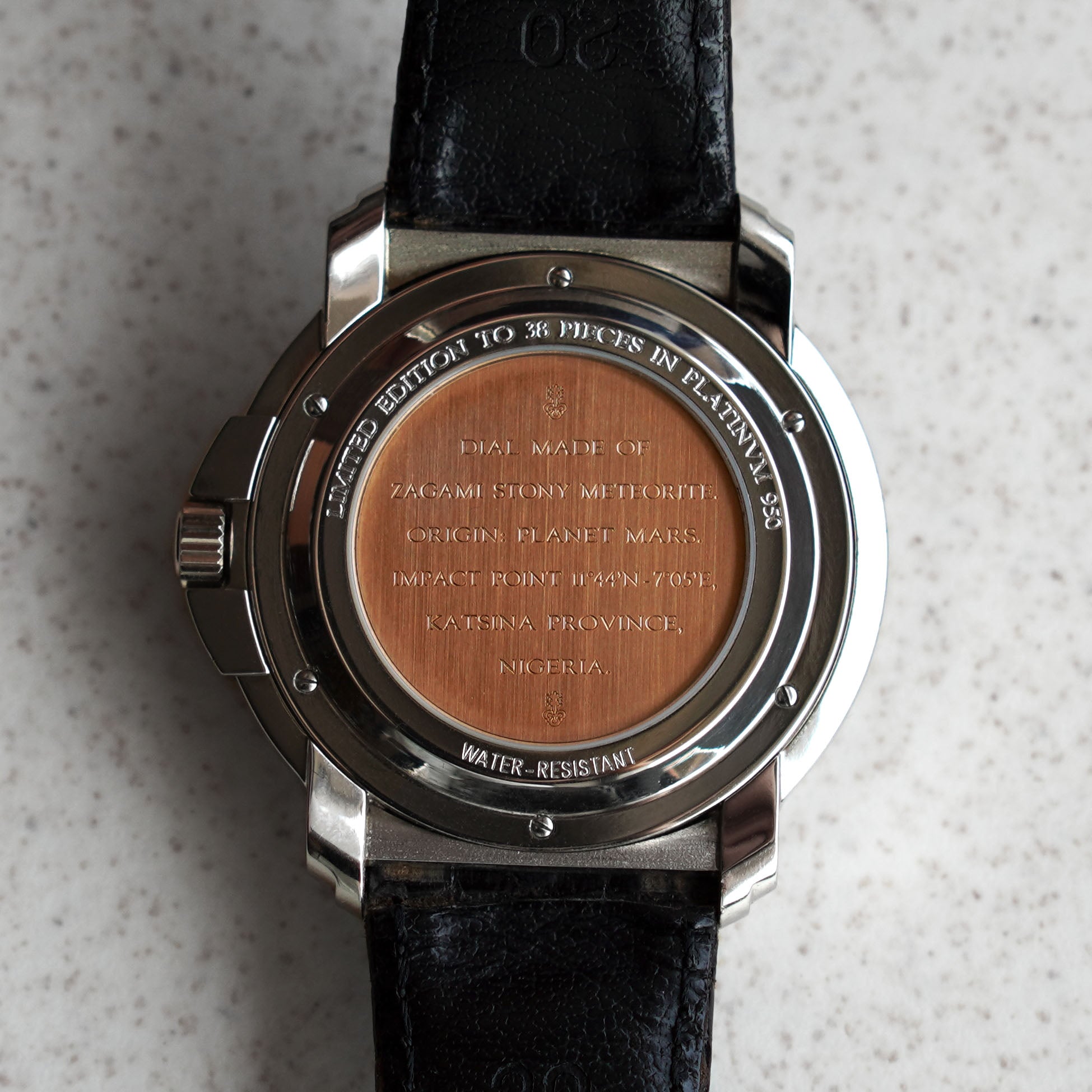 Corum Automatic Meteorite Dial, Limited edition of 38 pieces, Platinum