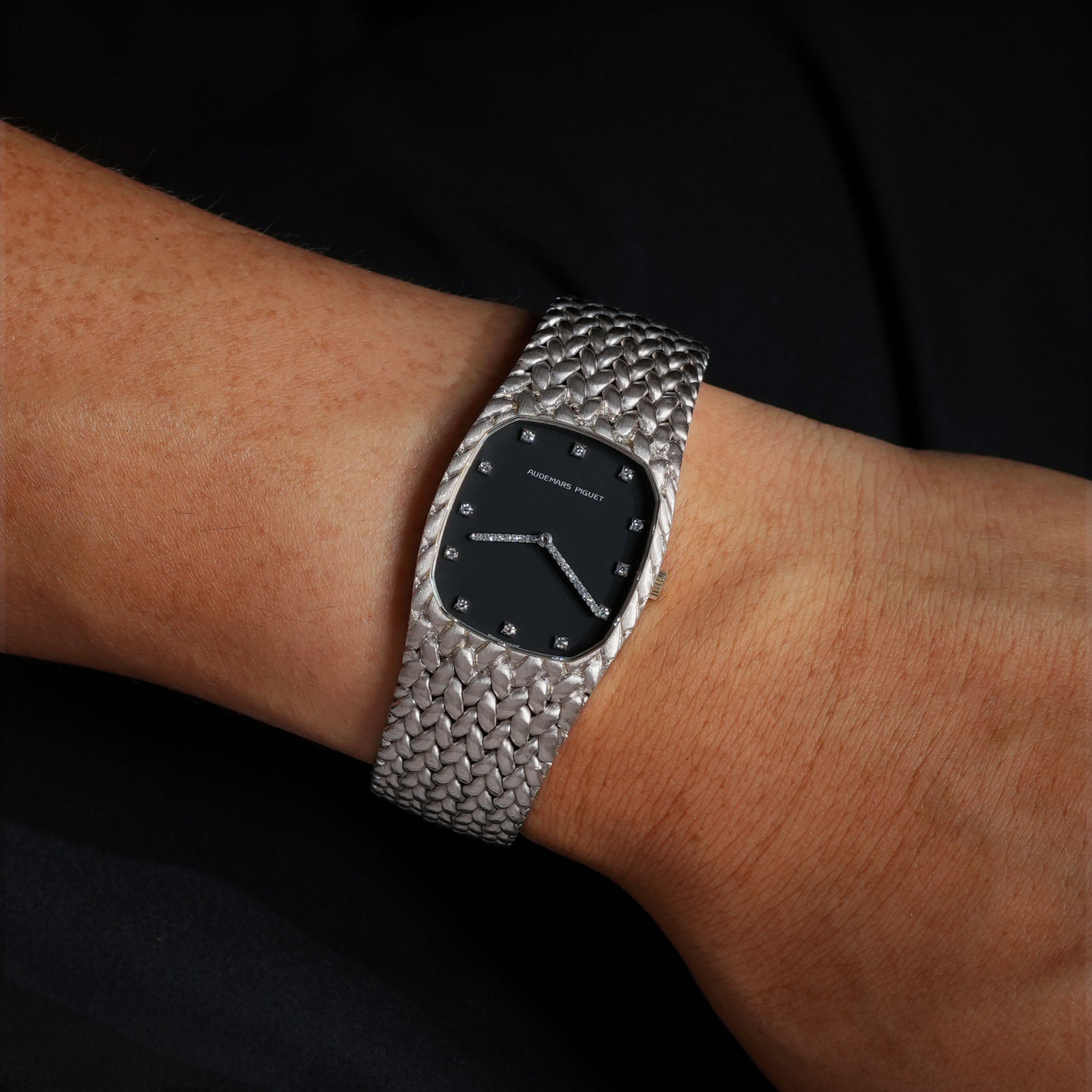 Audemars Piguet Cobra, Blue Dial with Diamond Index, White Gold