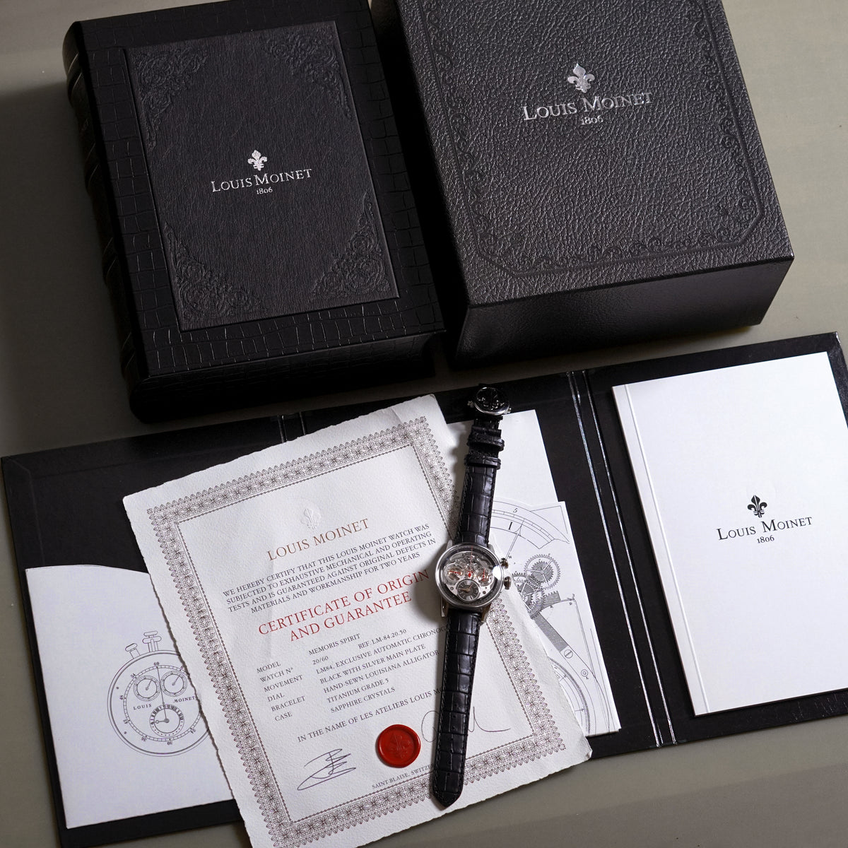 Louis Moinet Memoris Spirit Chronograph Limited Edition, Ref. LM-84.20.50, Titanium