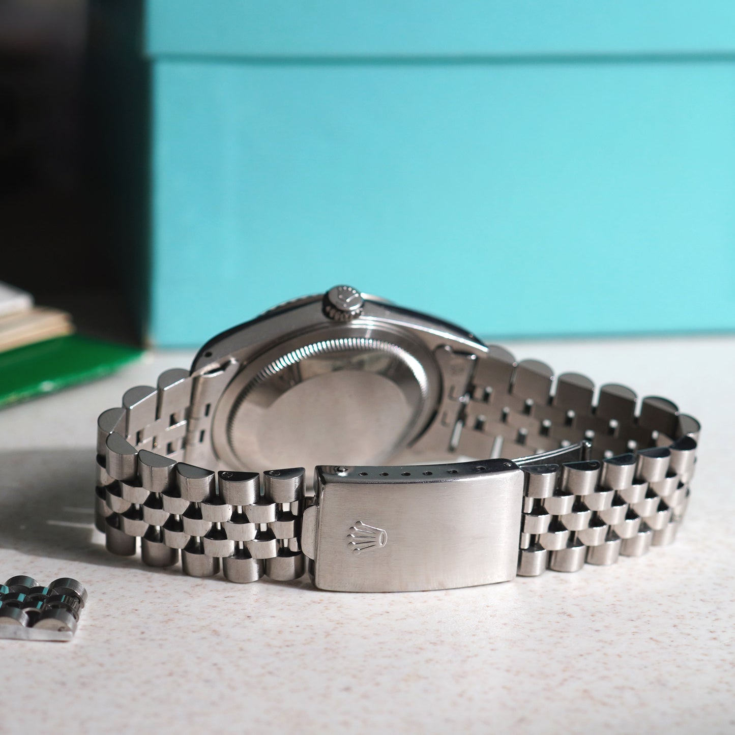 Rolex Blue Dial Datejust, Ref. 16234, Double-signed Tiffany & Co., Steel