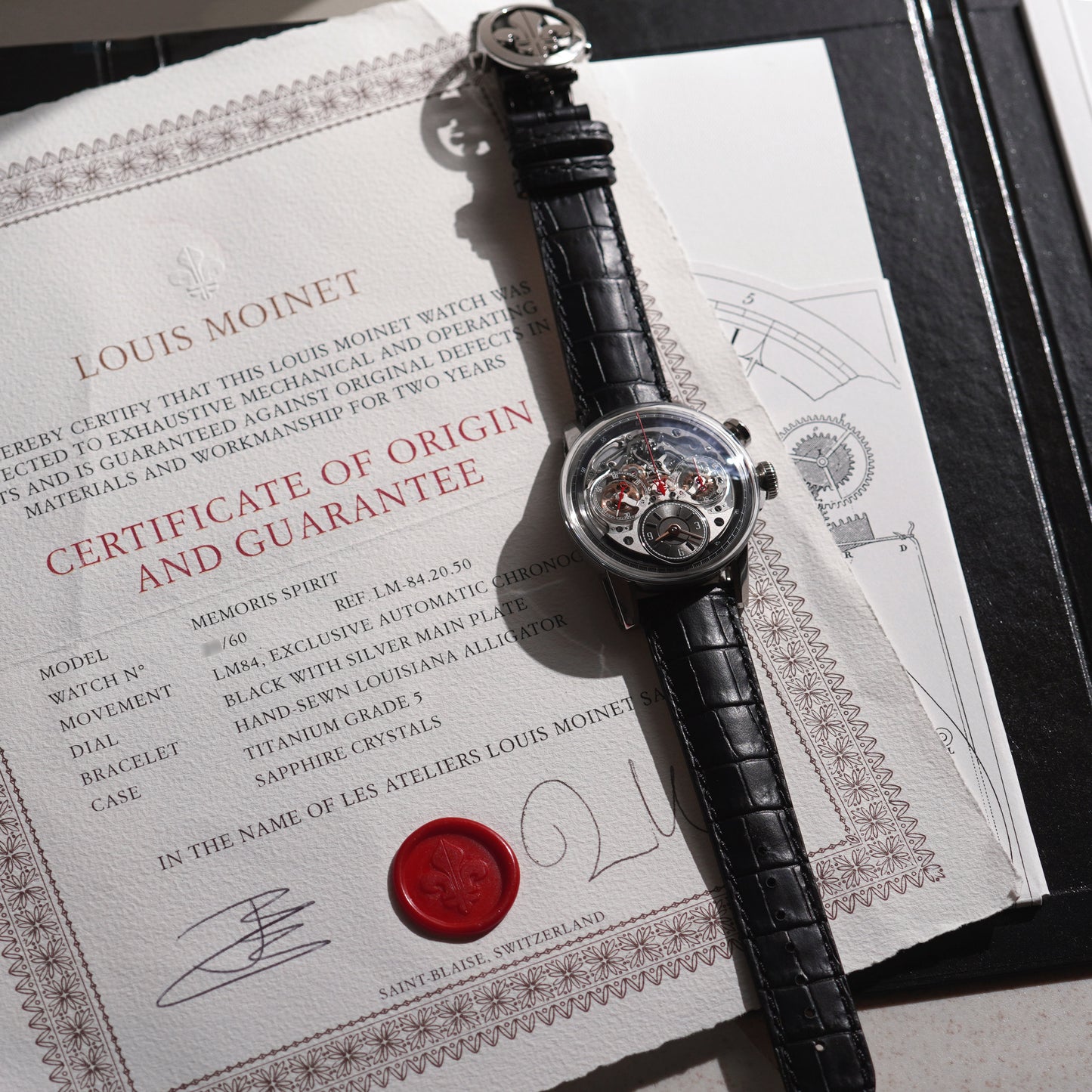 Louis Moinet Memoris Spirit Chronograph Limited Edition, Ref. LM-84.20.50, Titanium