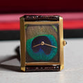Corum Peacock Feather Dial Wristwatch, Yellow Gold