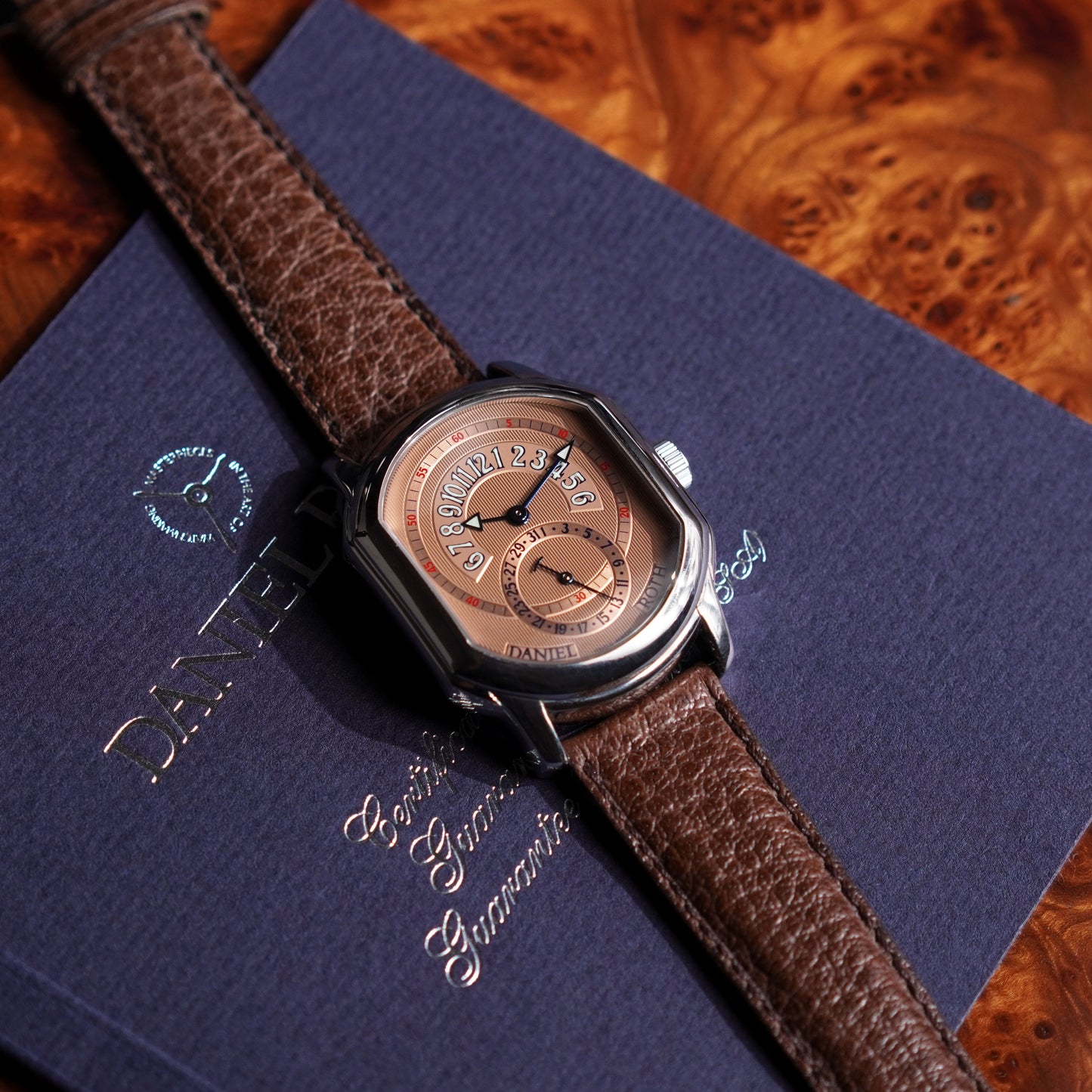 Daniel Roth Premier Retrograde Salmon Dial, Steel