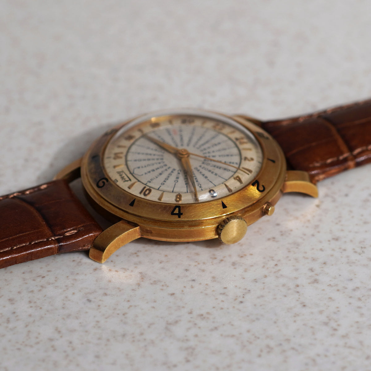 Tissot Vintage Navigator World Time, Yellow Gold