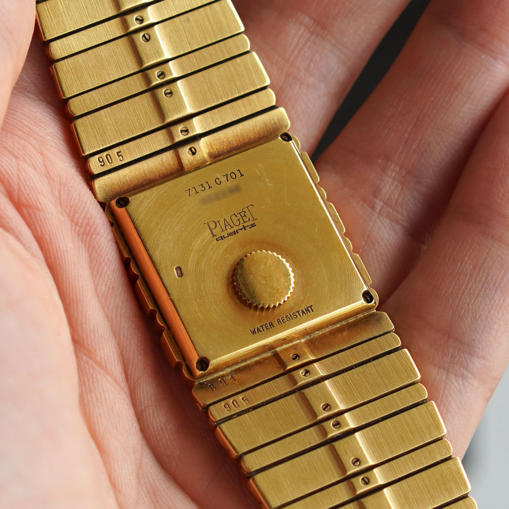 Piaget Polo Square, Lapis Lazuli Dial, Ref. 7131 C701, Yellow Gold