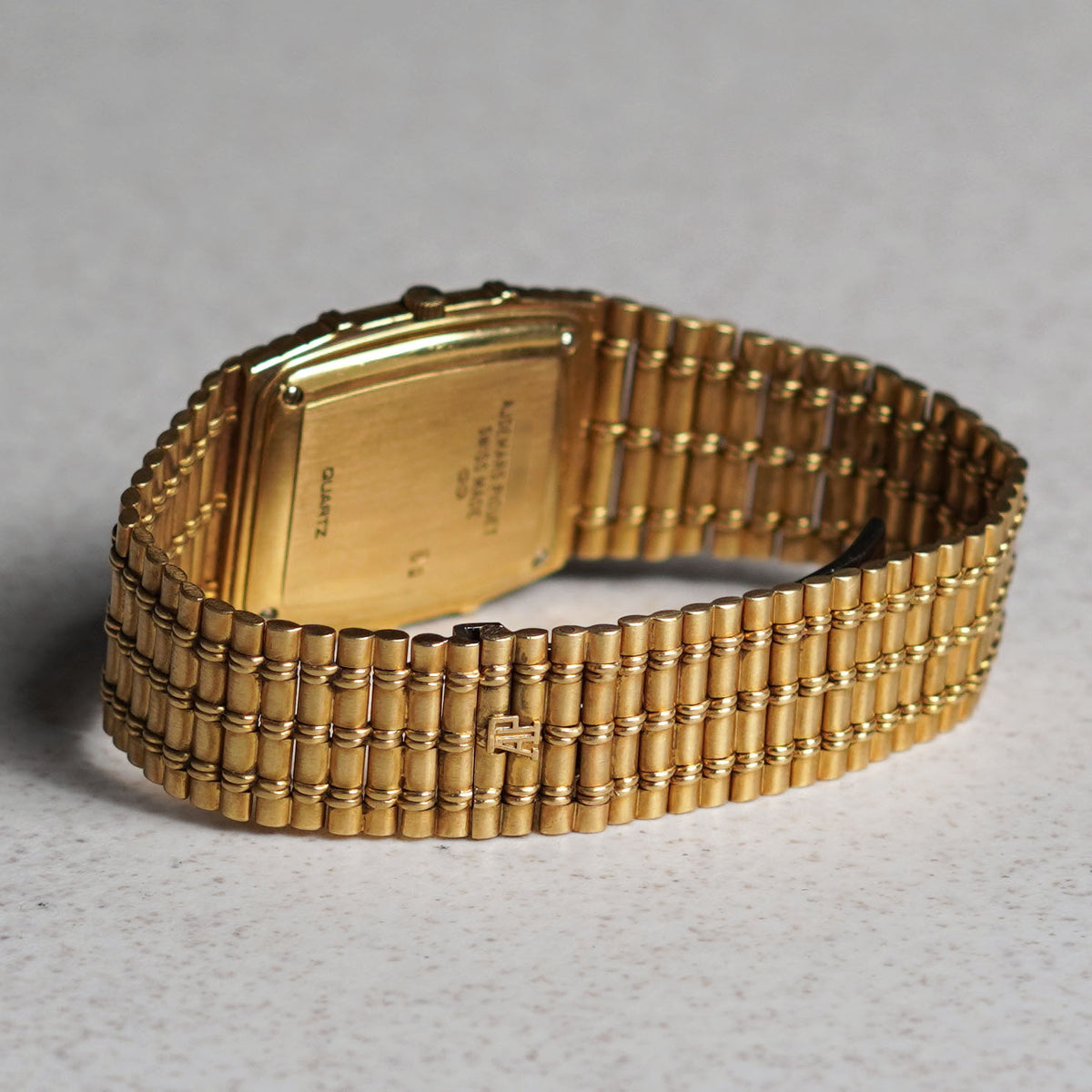 Audemars Piguet Bamboo, Diamond-set with Horizontal Bars Dial, Yellow Gold