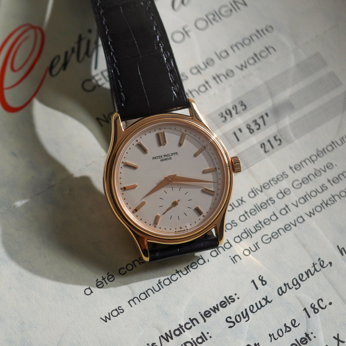 Patek Philippe Calatrava, Ref. 3923, Rose Gold