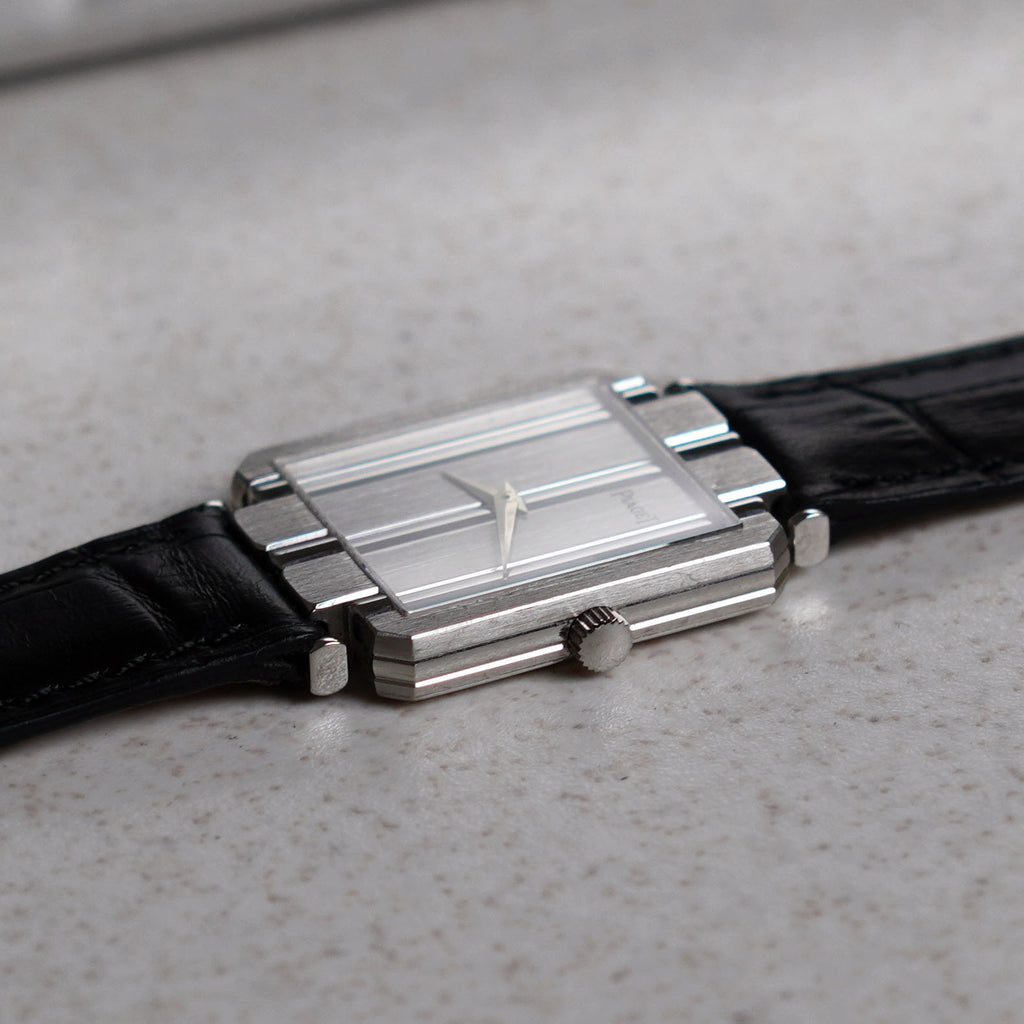 Piaget Polo, Vertical Ribbed Dial, Manual Wind, Ref. 9113, White Gold