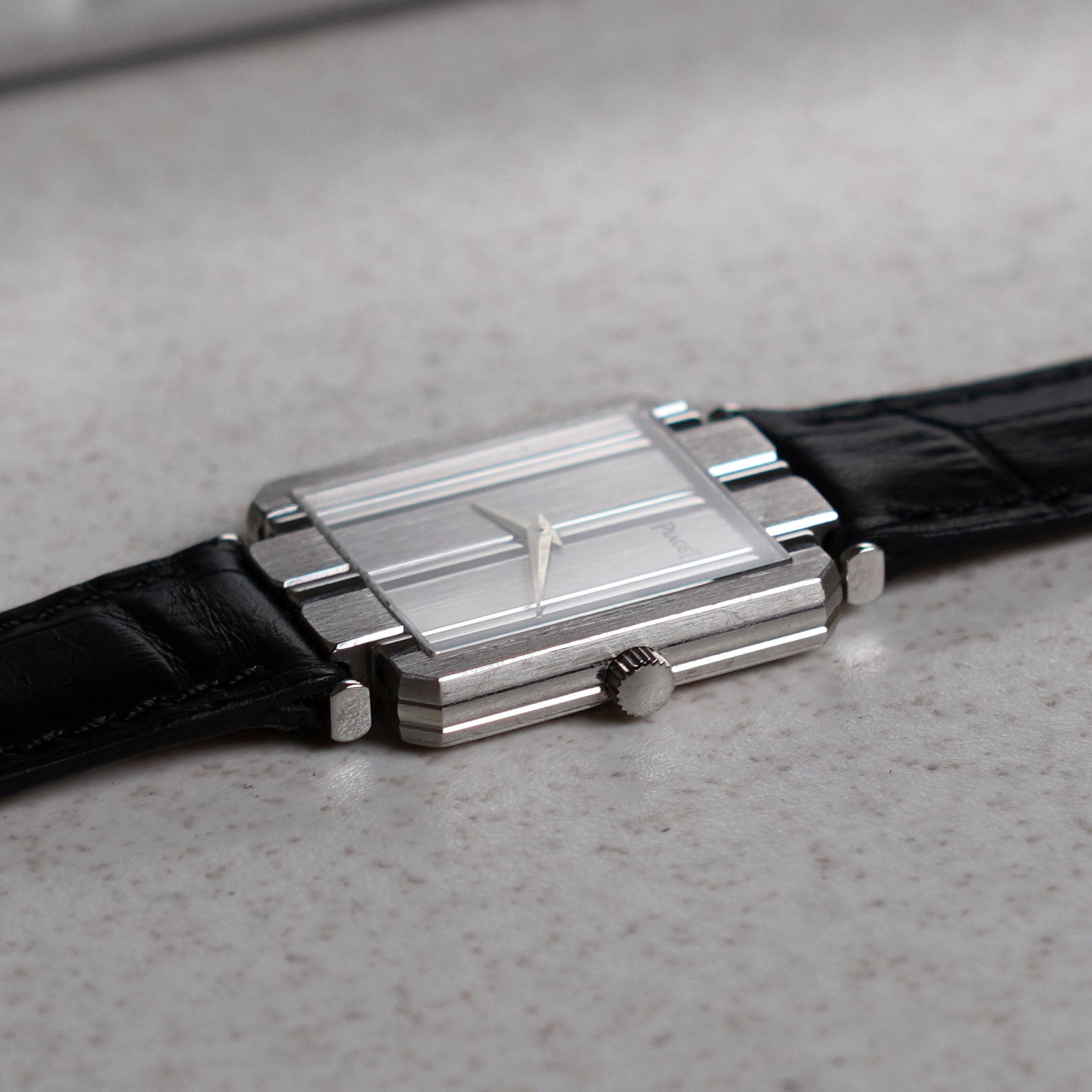 Piaget Polo, Vertical Ribbed Dial, Manual Wind, Ref. 9113, White Gold