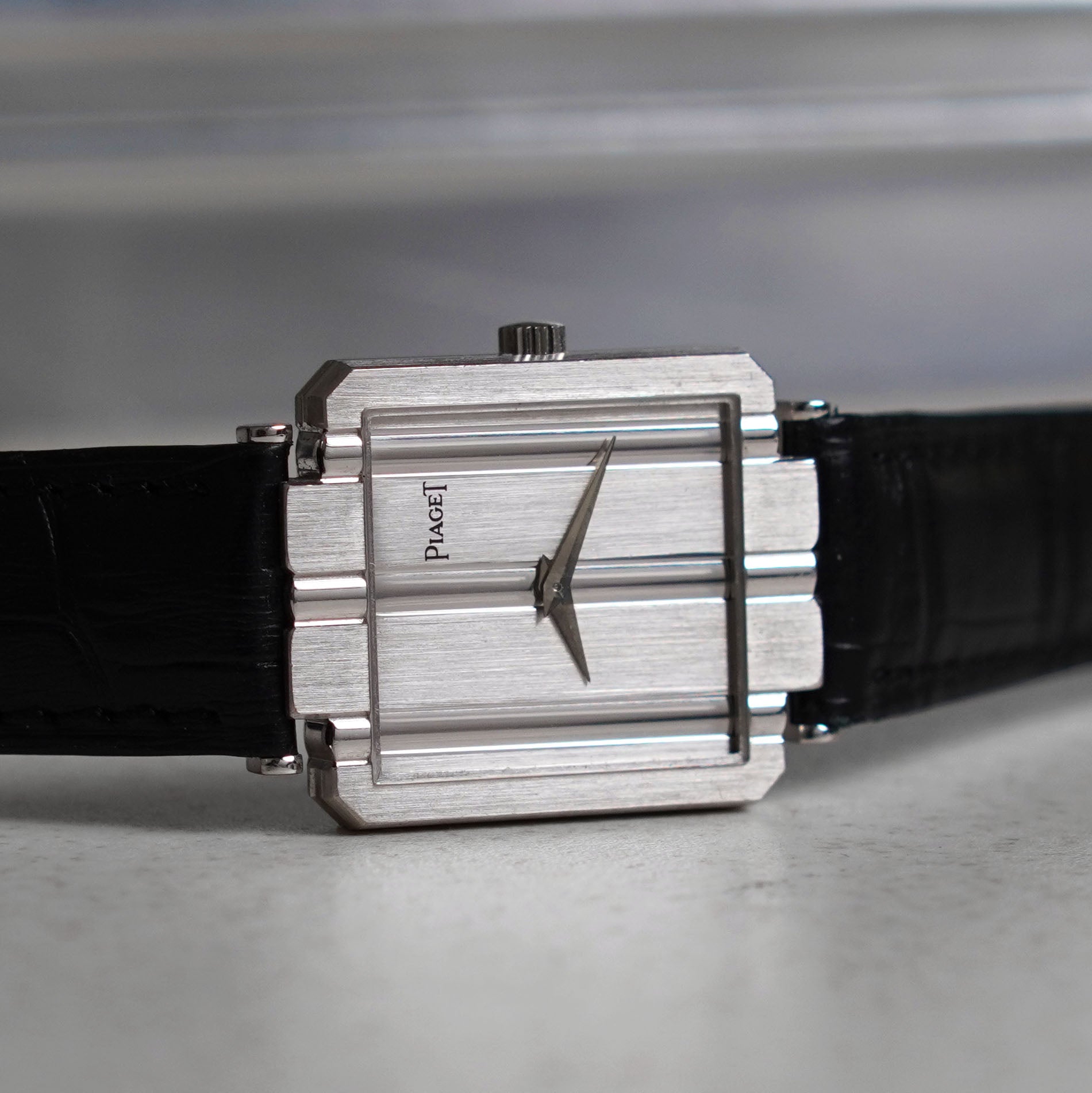 Piaget Polo, Vertical Ribbed Dial, Manual Wind, Ref. 9113, White Gold