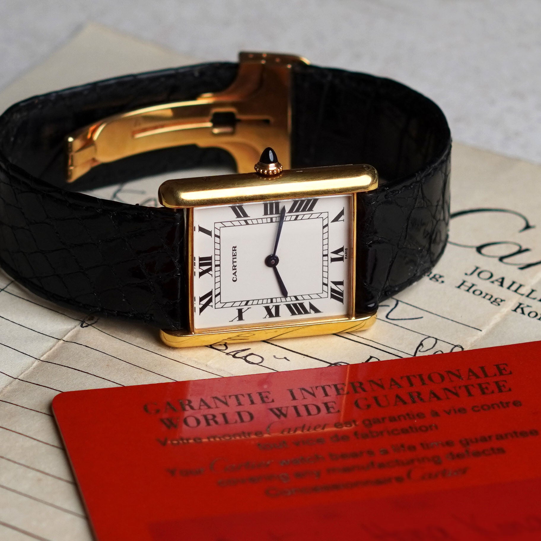 Cartier Jumbo Tank Louis Automatique, Ref. 17002, Yellow Gold