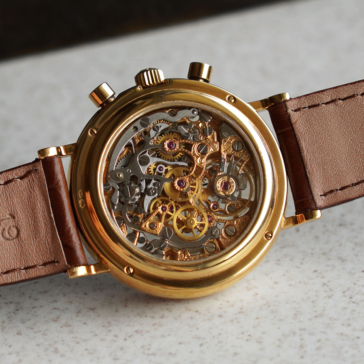 Vacheron Constantin Skeletonised Chronograph, Ref. 47100, Yellow Gold