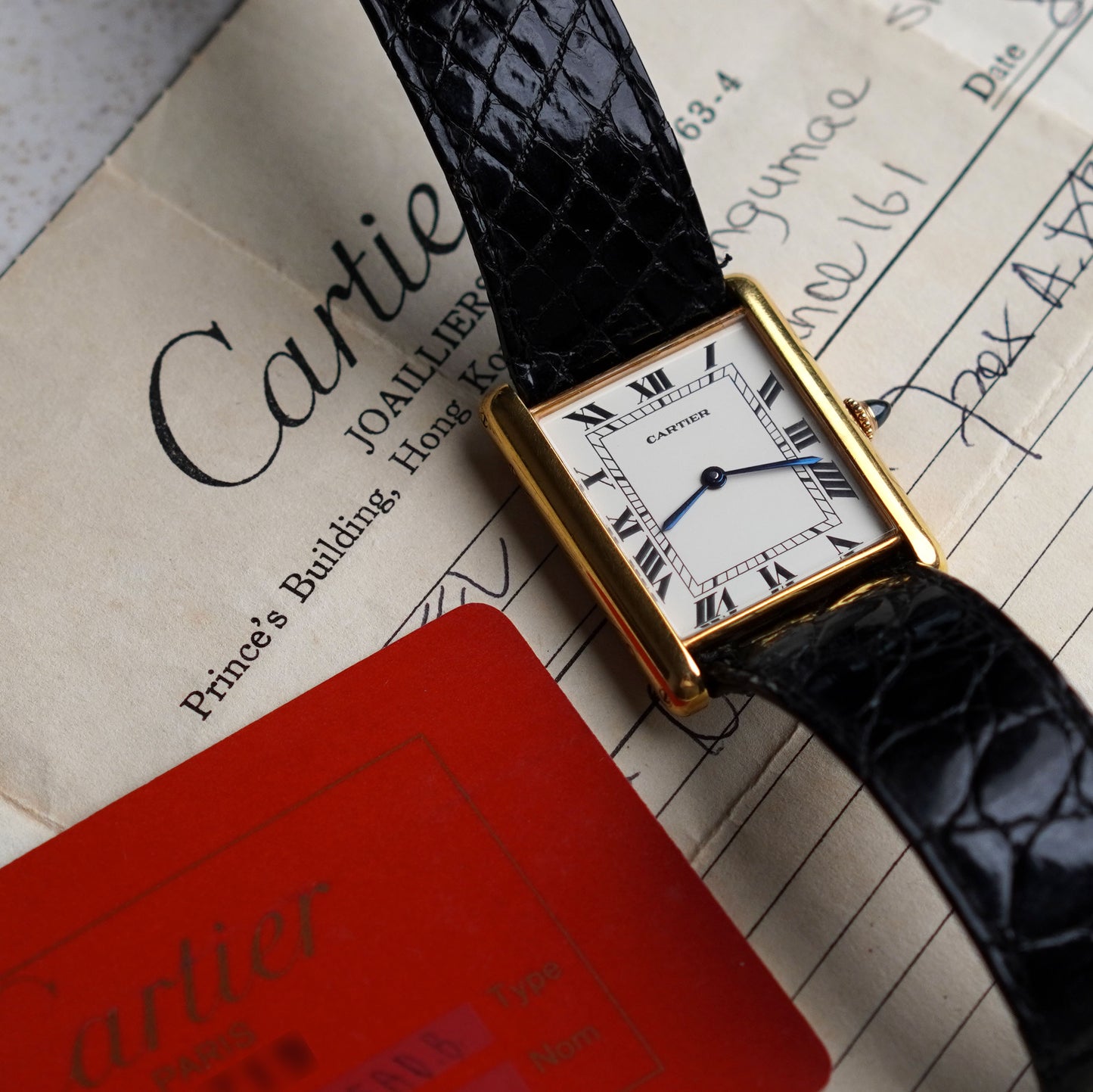 Cartier Jumbo Tank Louis Automatique, Yellow Gold