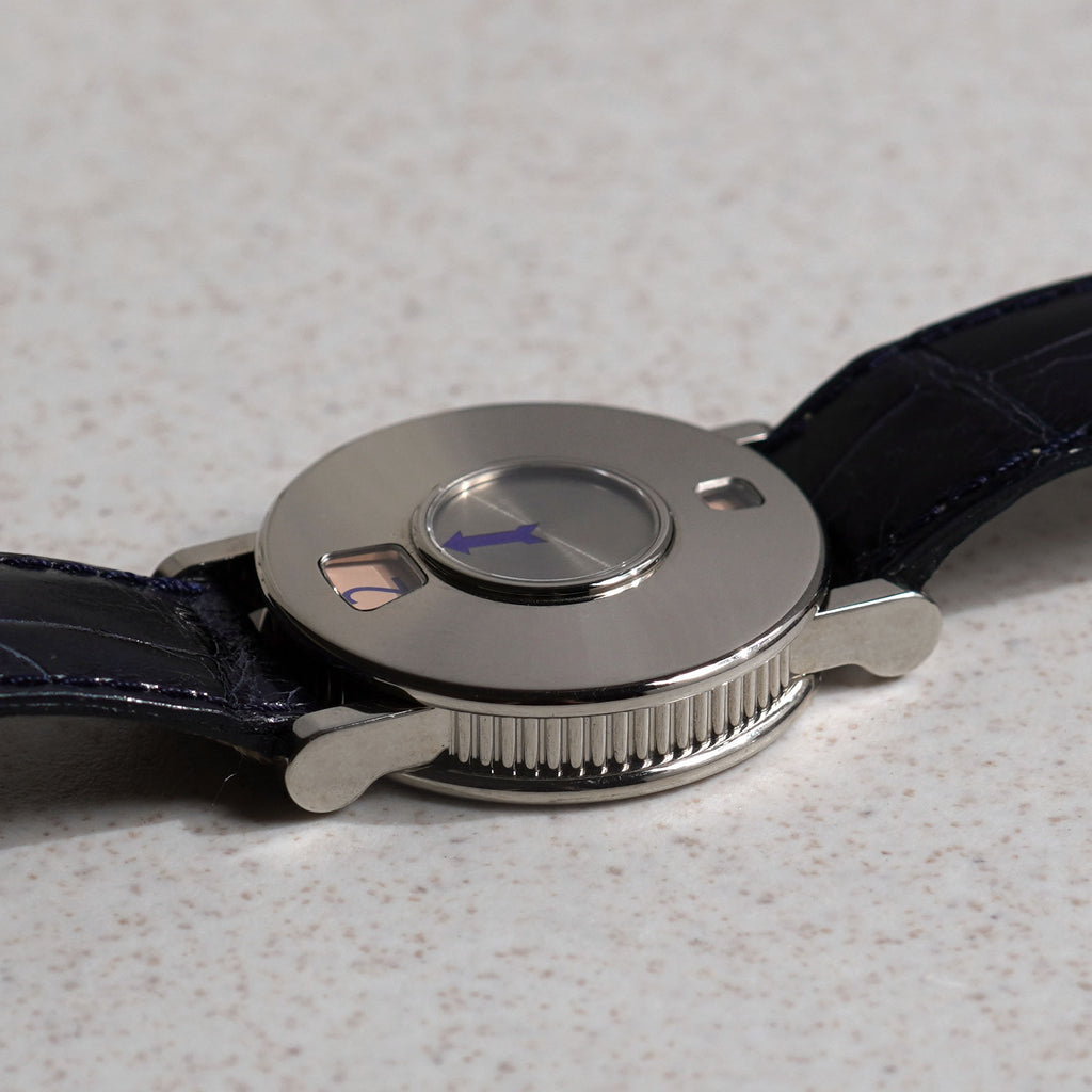 Vincent Calabrese Goldpfeil Seven Masters Jump Hour, Ref. GPVC, White Gold